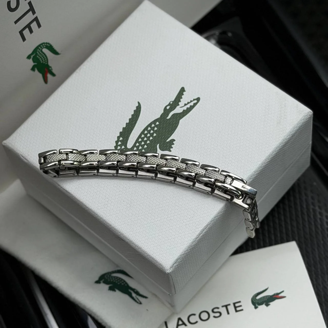 Мужской браслет Lacoste, Серебряный, фото №1 Мужской браслет Lacoste, Серебряный, фото №1