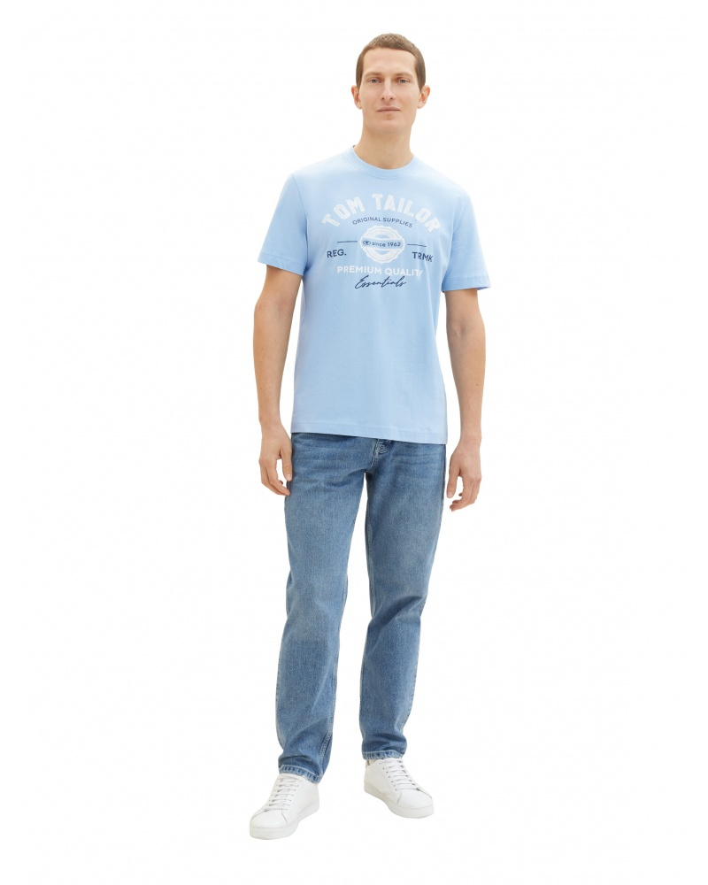 Футболка Tom Tailor LOGO TEE MEN'S Голубой S, фото №4