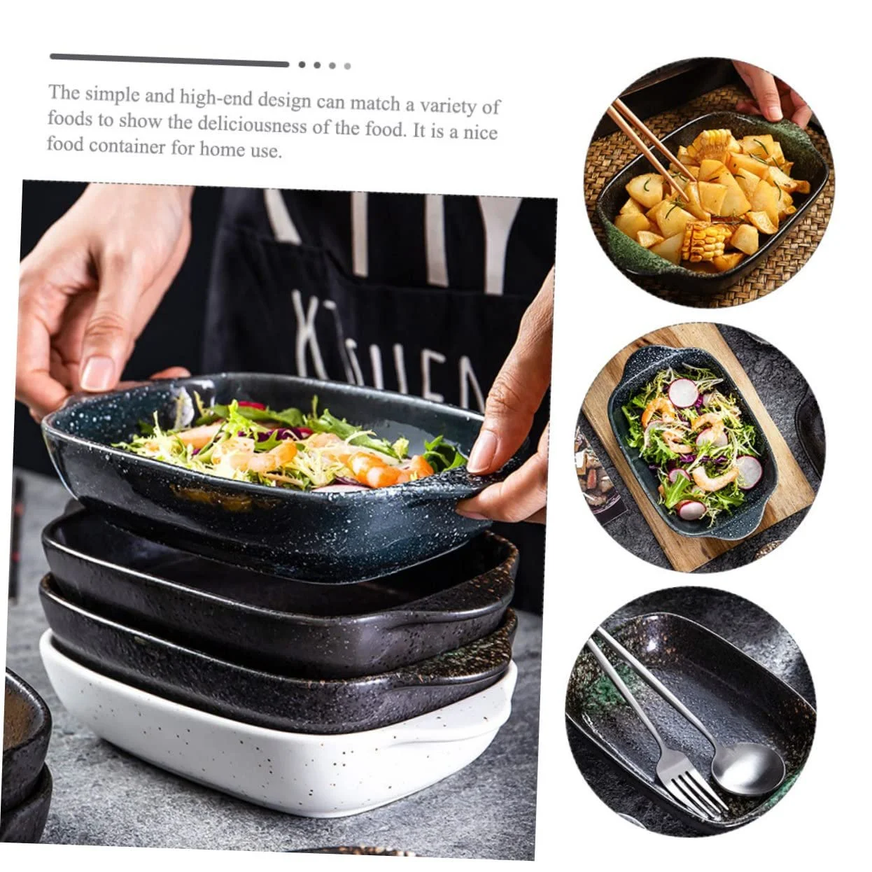 Противень для запекания Керамический с Ручками Белый, фото №8