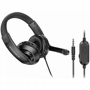 Навушники накладні з мікрофоном Borofone BO102 Amusement чорний synthetic.ua - Фото 1