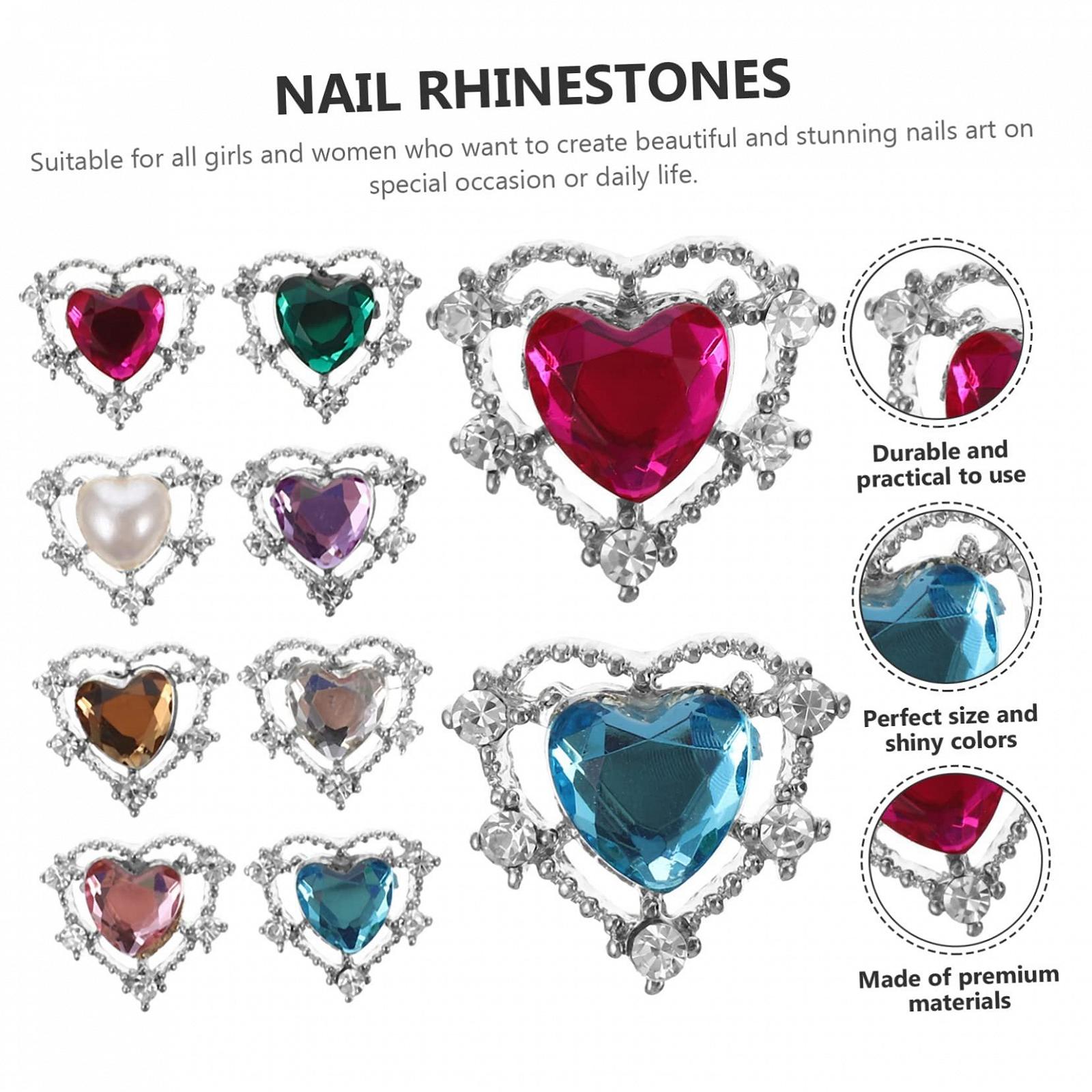 Украшение для ногтей Сердце COHEALI 50 шт., фото №5