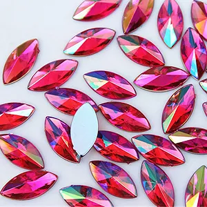 Стрази Кінське око CHENRANYIN 7 x 14 мм, 100 шт., AB Mix Colour synthetic.ua - Фото 1