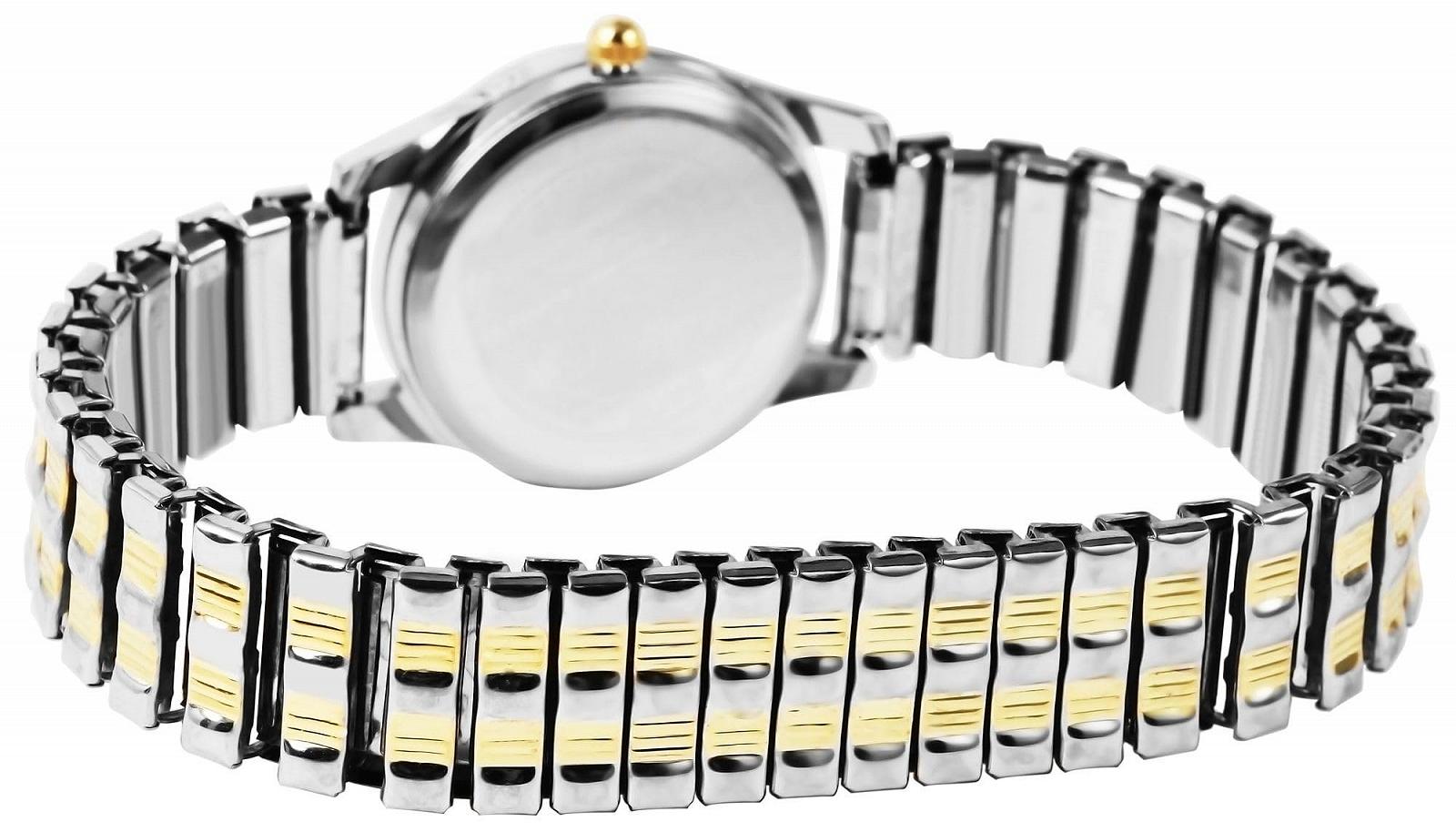 Аналоговые часы Clasixx женские - кварцевый механизм, сделаны из нержавеющей стали - двухцветный - диаметр 28 мм - браслет 17 см - ширина ремешка 14 мм, фото №3