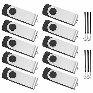 Набір USB-флеш-накопичувачів ABLAZE 10 шт. 64 ГБ USB 2.0 Black - Фото 1