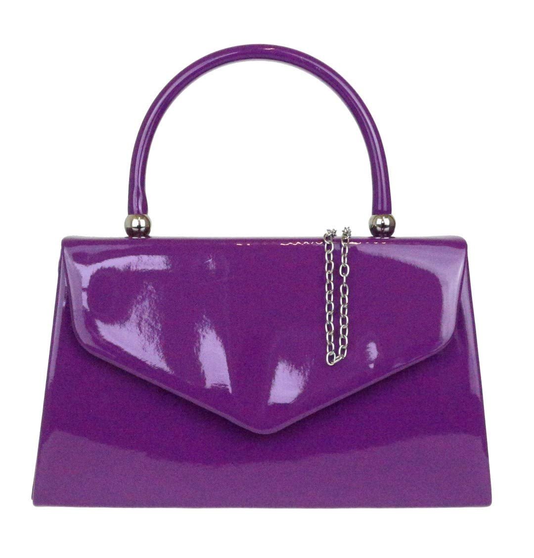 Клатч Girly Handbags лакований, жіночий, маленький жорсткий, фото №1