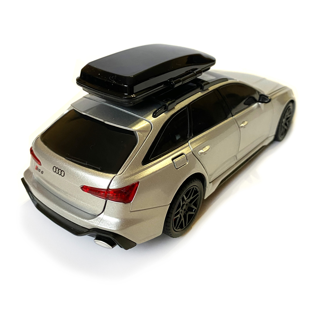 Машинка металлическая Audi RS6 ауди серебро 1:24 свет инерция открываются двери багажник капот резина, фото №5