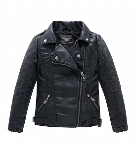 Куртка YOUNGSOUL Кожаная Байкерская Мотоциклетная Детская Из искусственной кожи - Фото 1