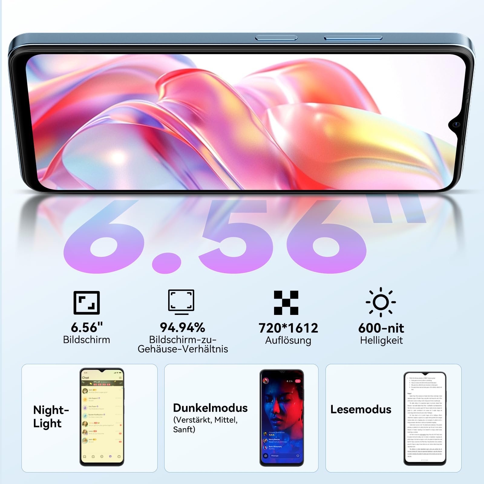 Смартфон Blackview Wave 9C 12/64 ГБ 6.56" 5000 мАг IP54 13 Мп Android 15 4G Dual SIM, фото №6 Смартфон Blackview Wave 9C 12/64 ГБ 6.56" 5000 мАг IP54 13 Мп Android 15 4G Dual SIM, фото №6