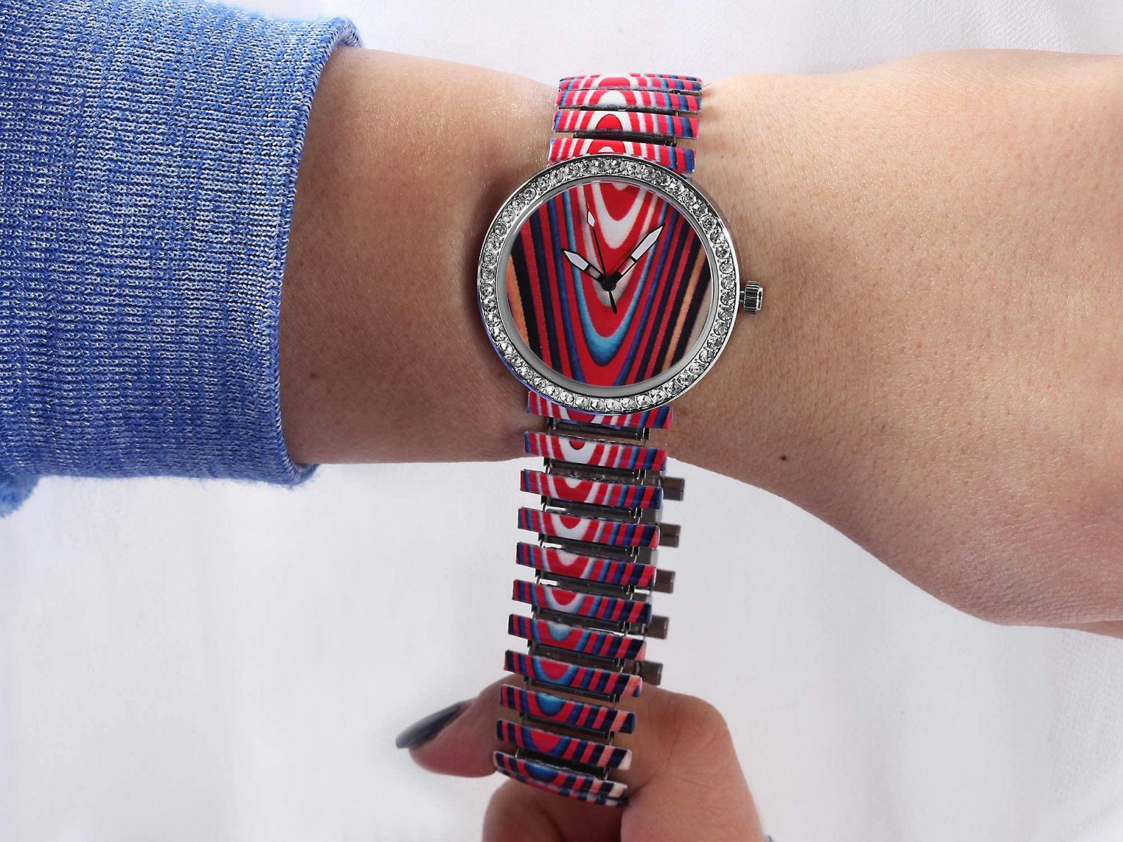 Часы Excellanc Женские наручные часы Ремешок из нержавеющей стали 1700032 Аналоговый Кварц Стразы, фото №5