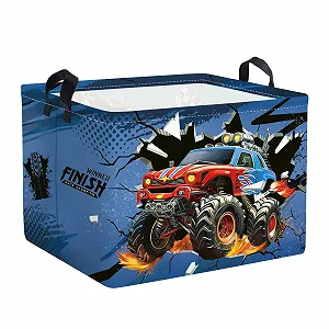 Купить Корзина для игрушек Детская HUUMONSS 3D Car, складная для мальчиков, голубой, 36 л - Фото 1 Корзина для игрушек Детская HUUMONSS 3D Car, складная для мальчиков, голубой, 36 л - Фото 1