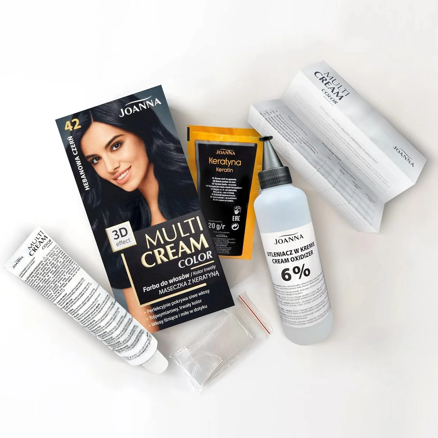 Краска для волос Joanna Multi Cream Colour для женщин - Обеспечивает стойкий цвет - 3D эффект глубины - Закрашивает седину - Окрашивание корней - Цвет Черное дерево 42 - Полный набор, фото №3 Краска для волос Joanna Multi Cream Colour для женщин - Обеспечивает стойкий цвет - 3D эффект глубины - Закрашивает седину - Окрашивание корней - Цвет Черное дерево 42 - Полный набор, фото №3