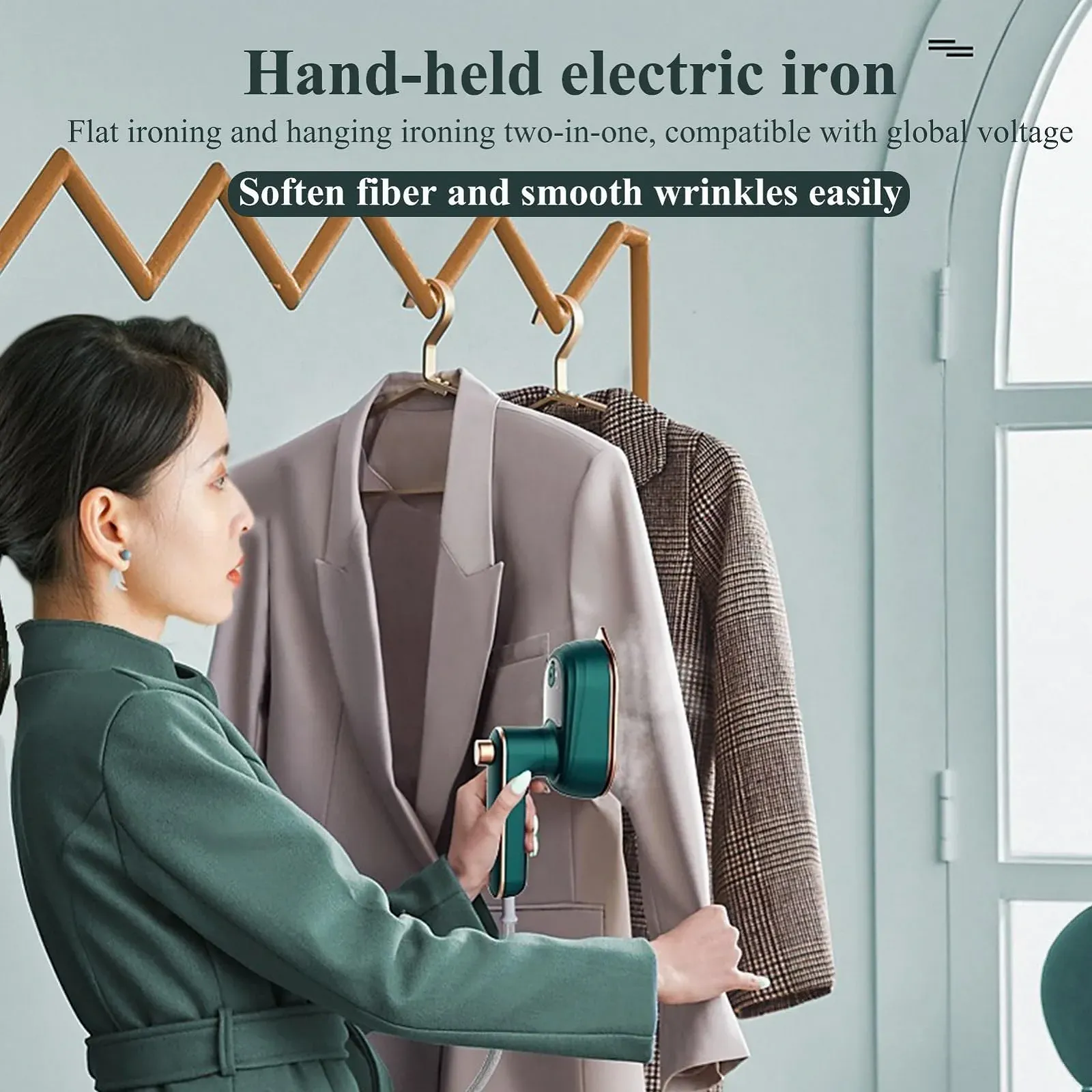 Вертикальный отпариватель DEWIN Mini Складной Зеленый, фото №4