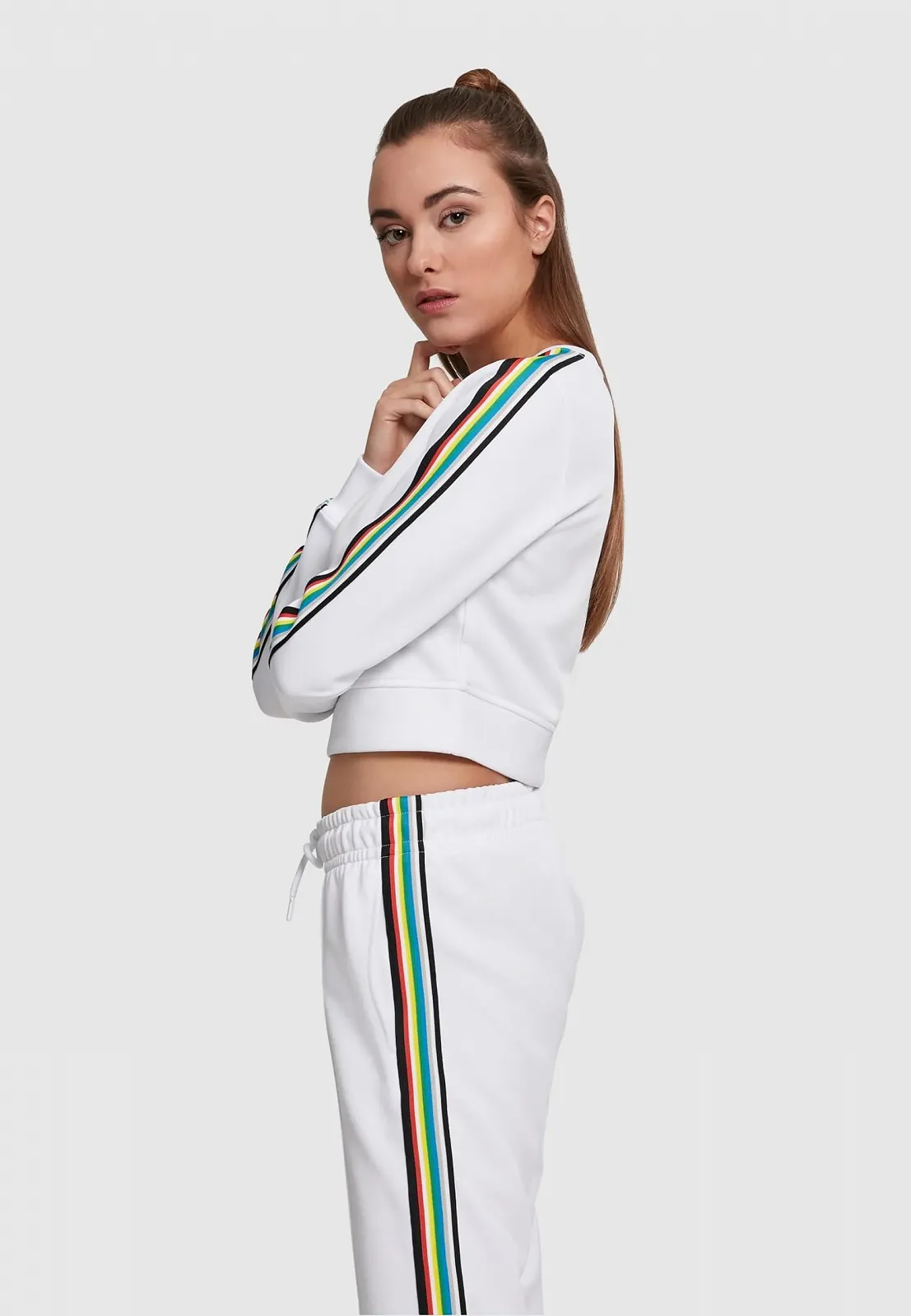 Пуловер Urban Classics Женский Taped Sleeve Crew Neck Multicolour, фото №9