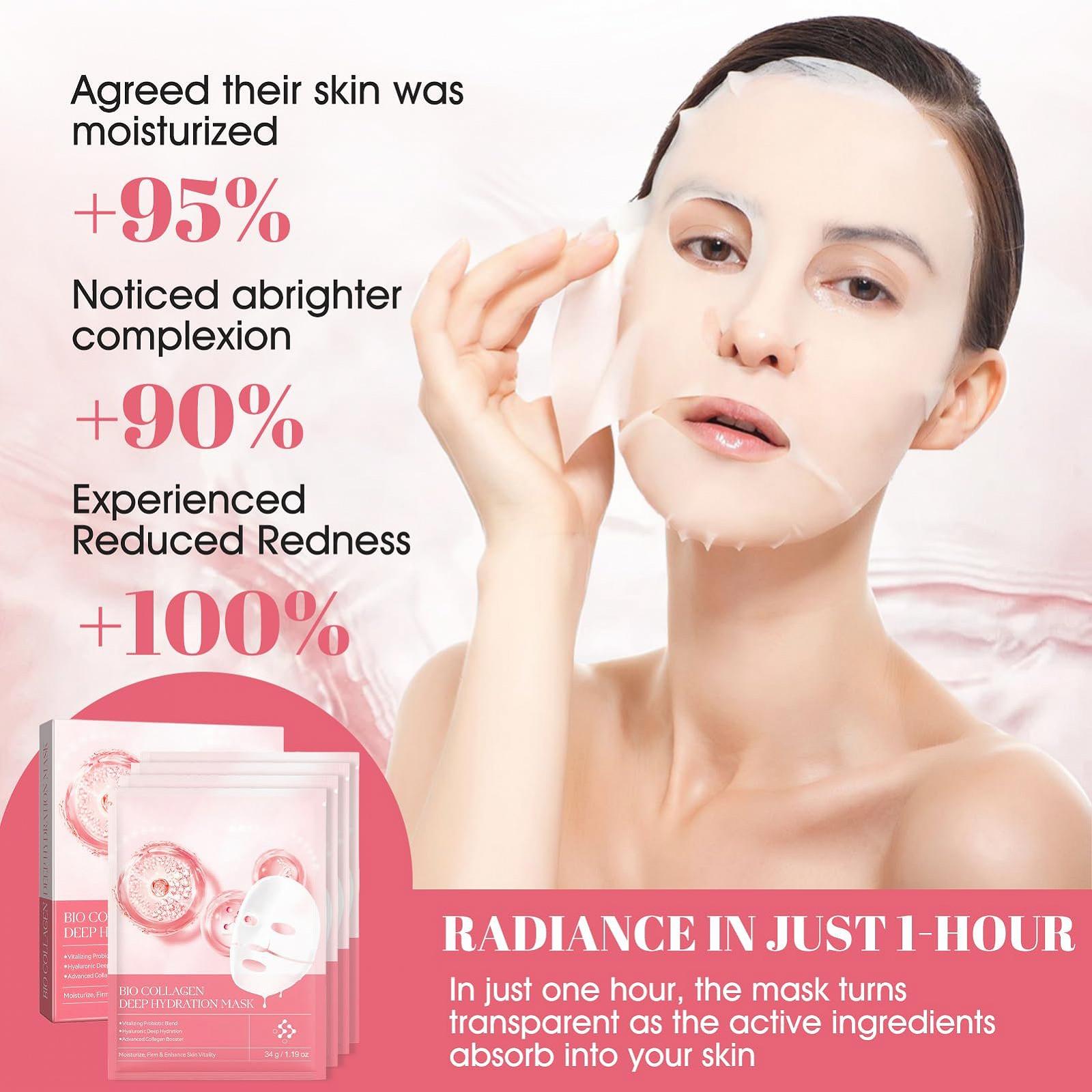 Маска для обличчя WEILAOK Organic Collagen Real Deep, органічна, 4 шт, фото №4 Маска для обличчя WEILAOK Organic Collagen Real Deep, органічна, 4 шт, фото №4