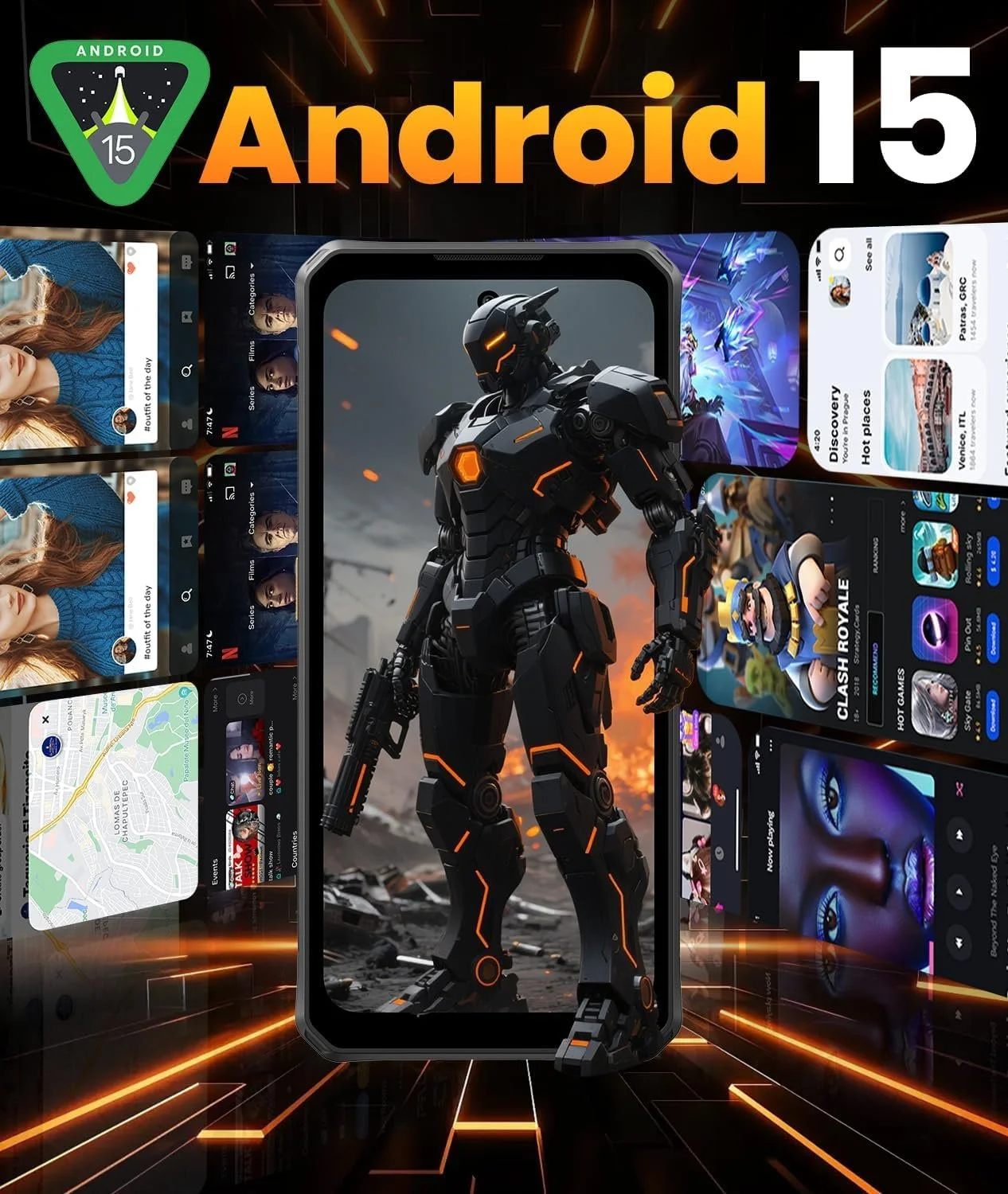 Смартфон FOSSiBOT F114 Rugged 6.67 дюйма Android 15 50MP + 8MP 12GB RAM + 128GB/1TB ROM IP68/IP69K NFC OTG, фото №3 Смартфон FOSSiBOT F114 Rugged 6.67 дюйма Android 15 50MP + 8MP 12GB RAM + 128GB/1TB ROM IP68/IP69K NFC OTG, фото №3
