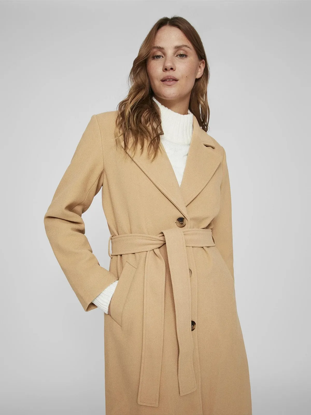 Тренчкот Vila Vipoko Женское пальто с поясом Noos, фото №7 Тренчкот Vila Vipoko Женское пальто с поясом Noos, фото №7