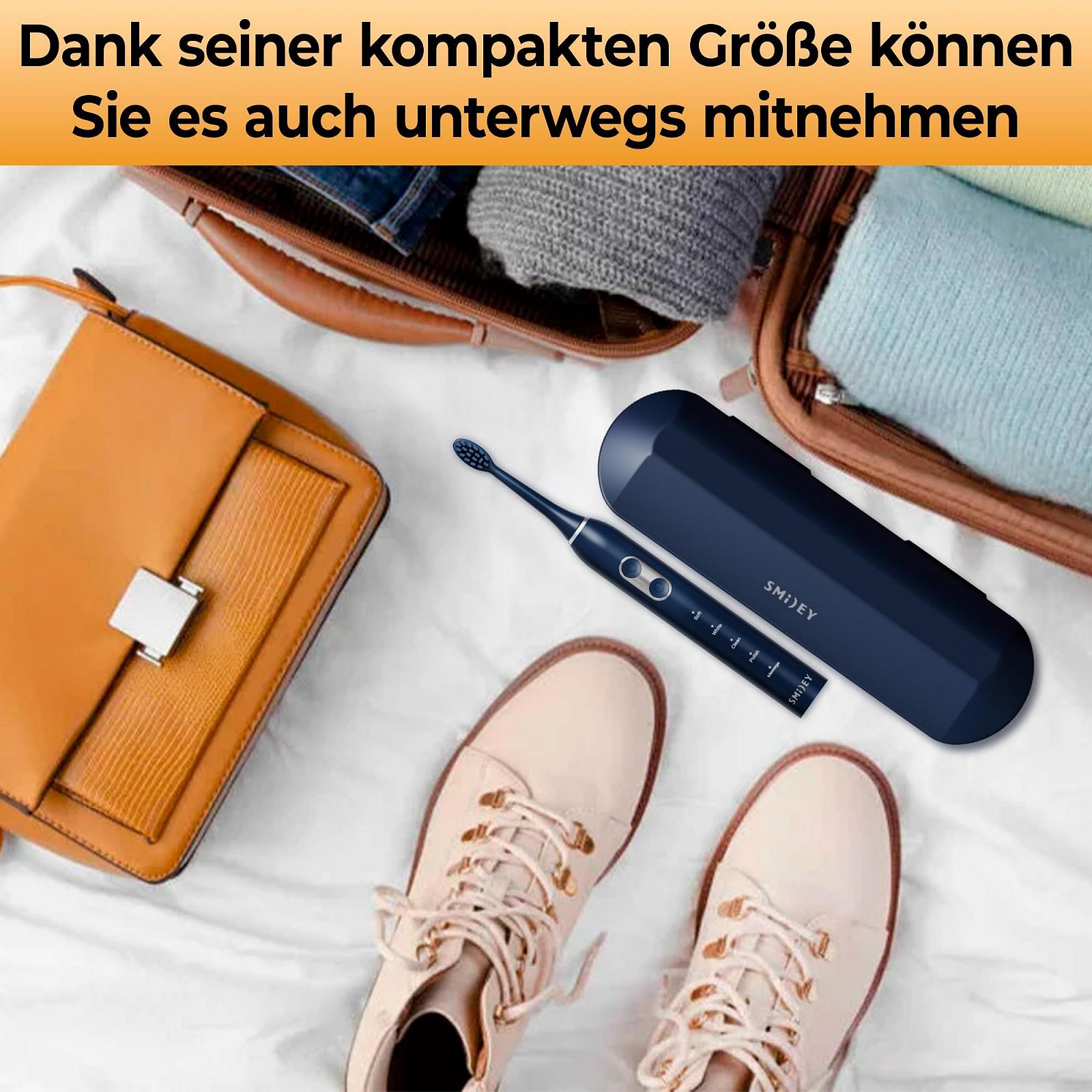 Звукова зубна щітка SMILEY Plus Ultrasonic дорожня з зарядним пристроєм та насадкою, фото №5