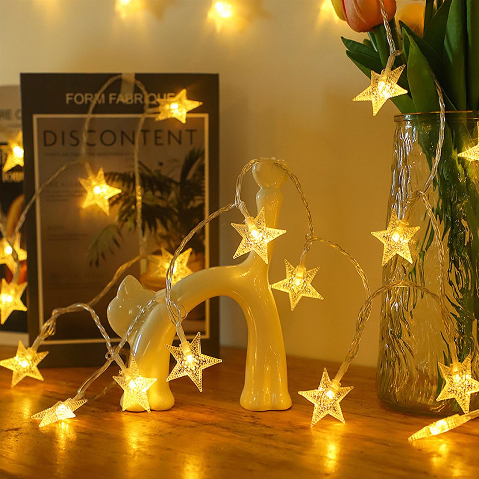 Гирлянда ENLACE Звезды 3 м, 20 LED, теплый белый, фото №5