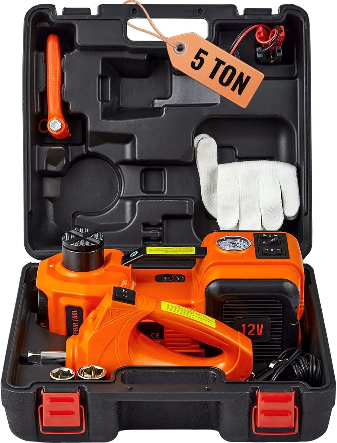 Електричний домкрат Vevor ZSY01-2 з електричним ударним гайковертом Orange, фото №1 Електричний домкрат Vevor ZSY01-2 з електричним ударним гайковертом Orange, фото №1