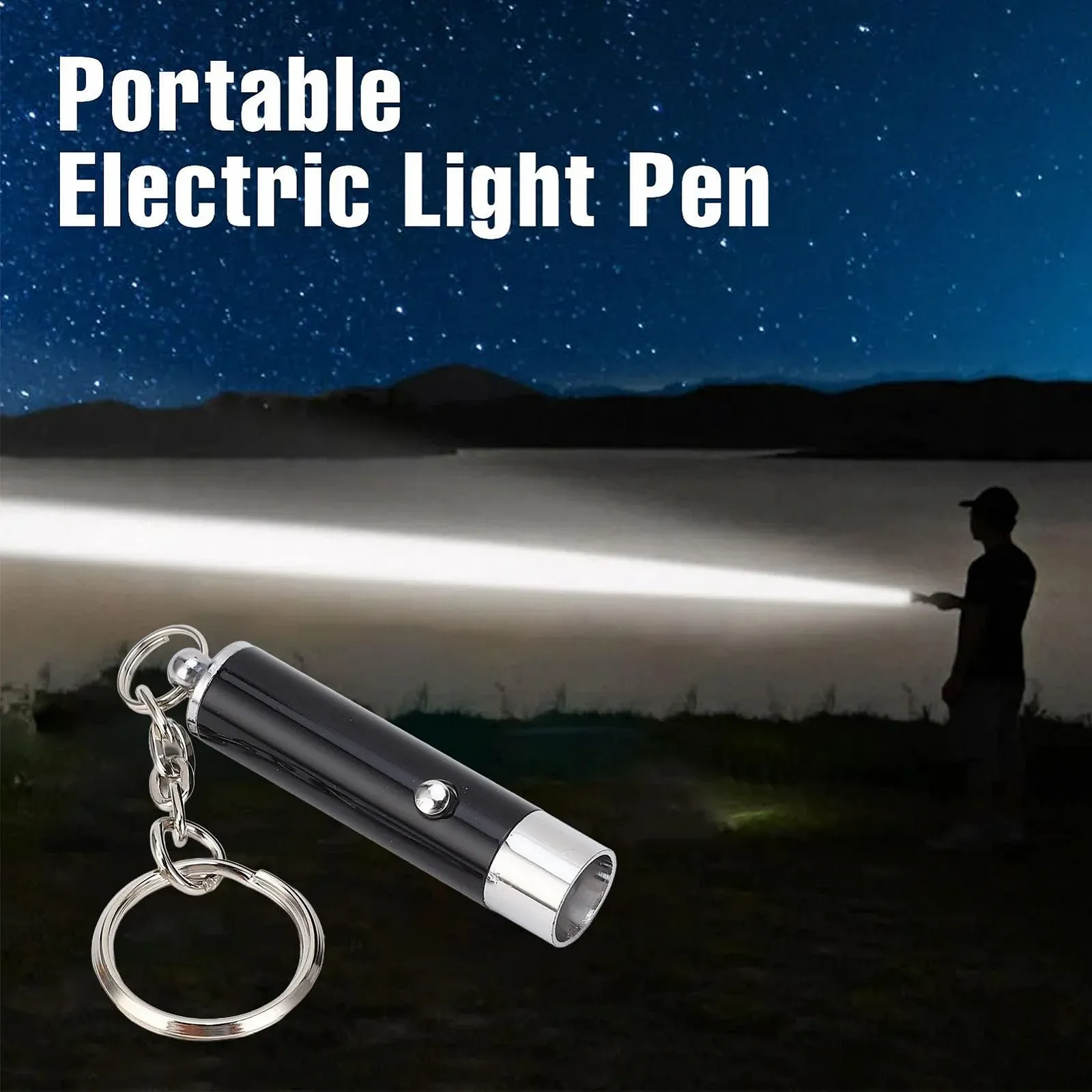 Міні ліхтарик Agatige 2шт Портативний Ручний для Кемпінгу Пішого Туризму Домашнього Використання, фото №4