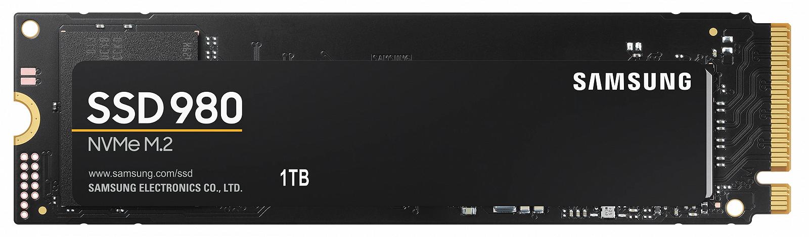 Накопитель SSD 1ТB Samsung 980 M.2 2280 PCIe 3.0 x4 NVMe V-NAND MLC (MZ-V8V1T0BW), фото №1