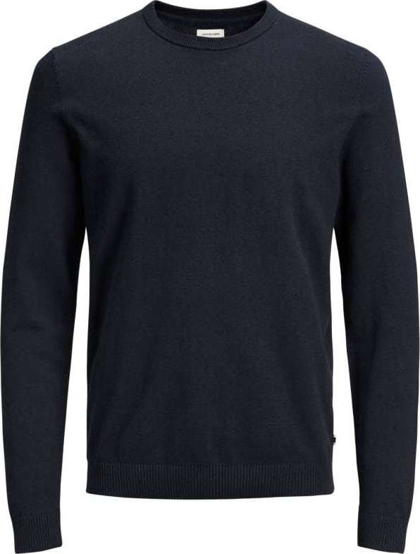 Пуловер JJEBASIC KNIT CREW NECK PS 12144038-Navy Blazer Jack&Jones PLUS Темно-синій XXL, фото №4