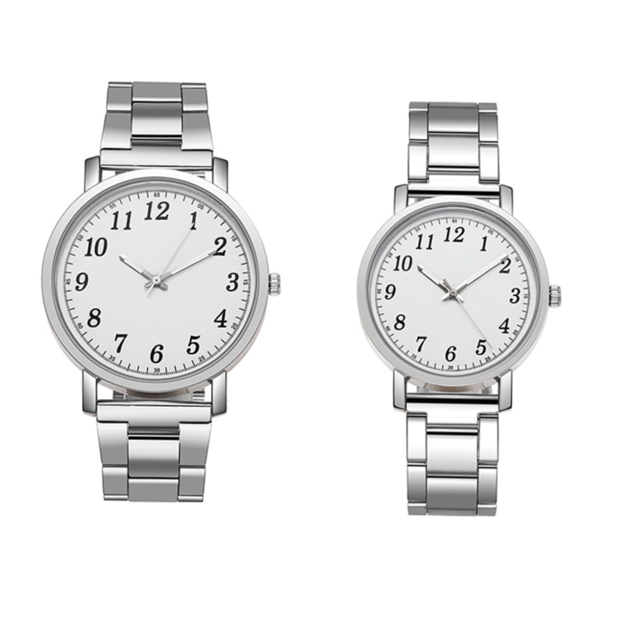 Часы Healvian Парные серебряные, современные кварцевые наручные часы для мужчин и женщин, легкие, не раздражающие кожу и не вызывающие аллергии, повседневные часы для особых случаев, фото №1