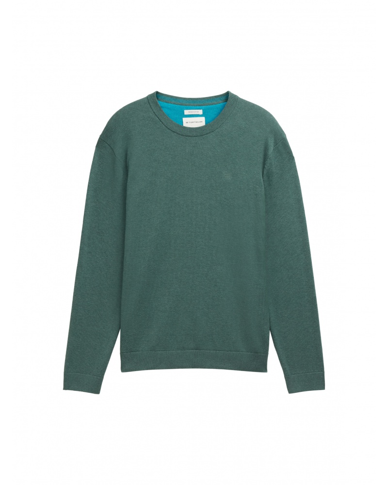 Джемпер men's Pullover sweater TomTailor Зелений XL, фото №4