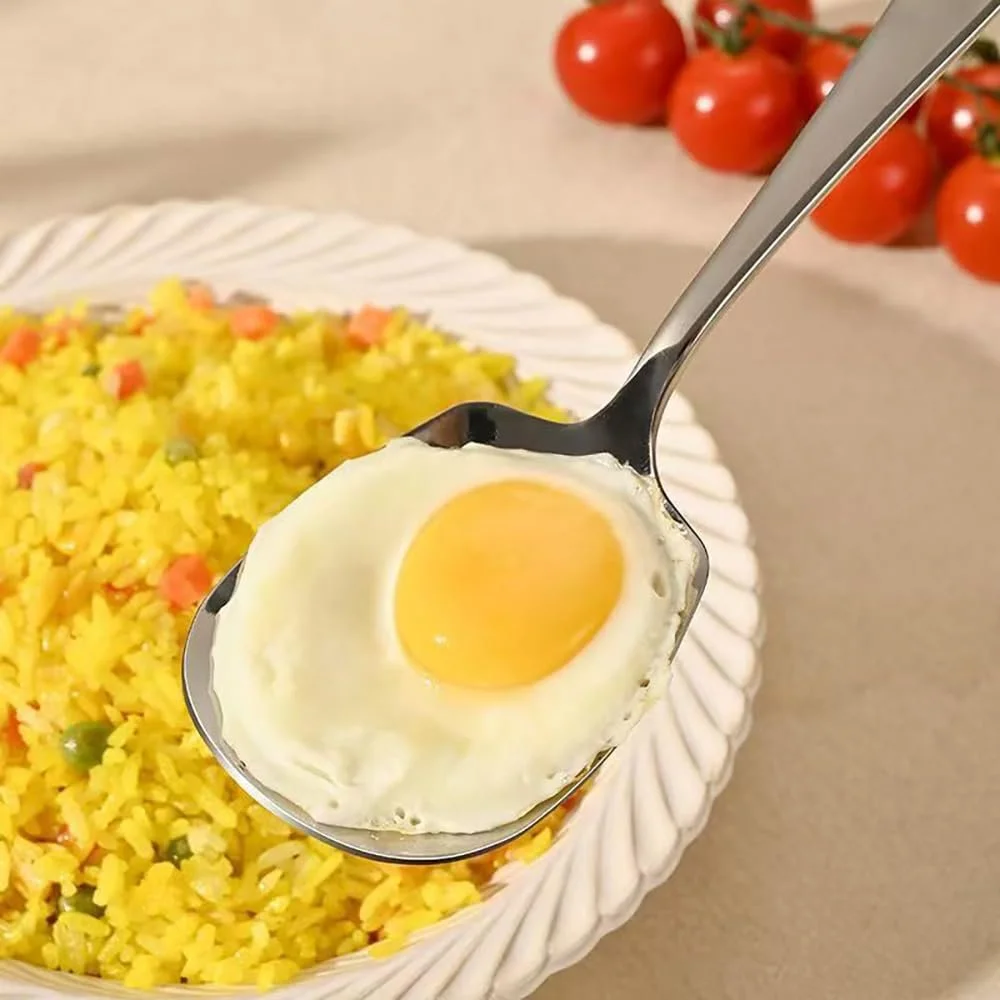 Ложка для сервірування 3 шт. з полірованої нержавіючої сталі велика 24 x 6.4 см, фото №4