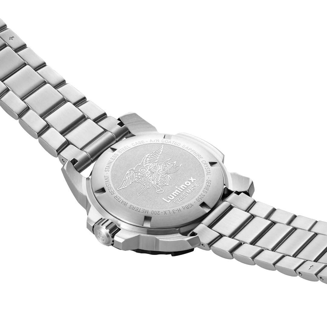 Чоловічий аналоговий годинник Luminox XS.3254.CB, швейцарський кварцовий механізм, ремінець з нержавіючої сталі, сріблястий, спортивний, фото №7