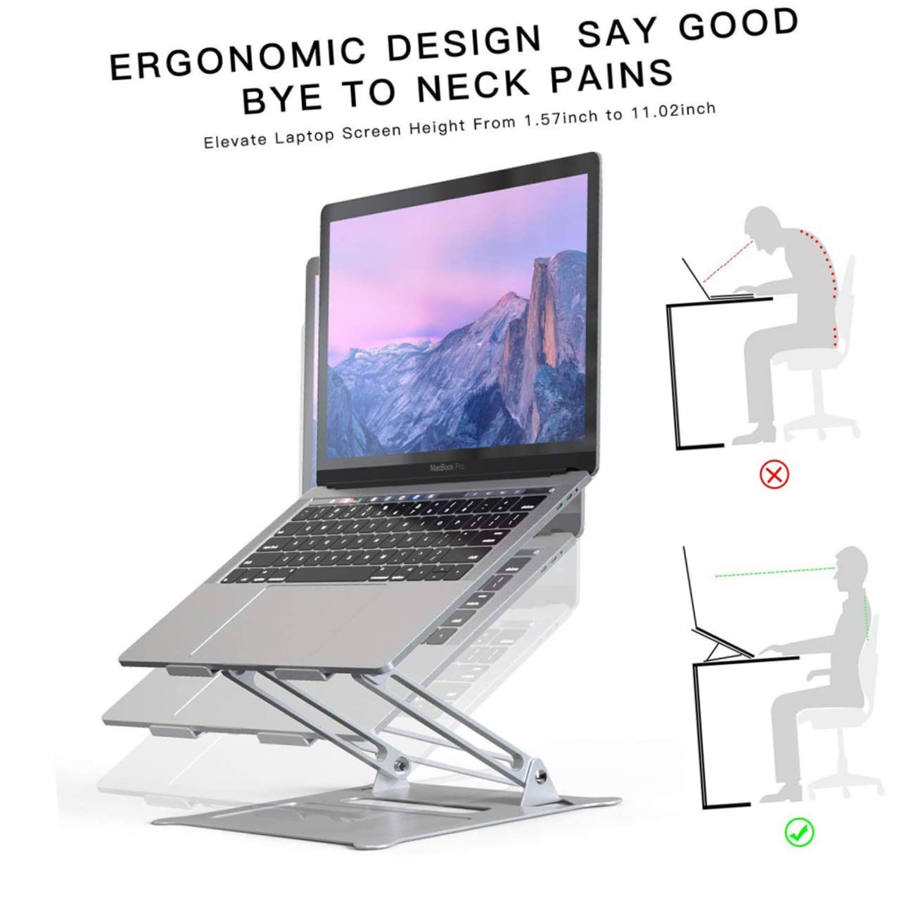 Складана Підставка для Ноутбука Holibanna Регульована по Висоті Стабільна, фото №8