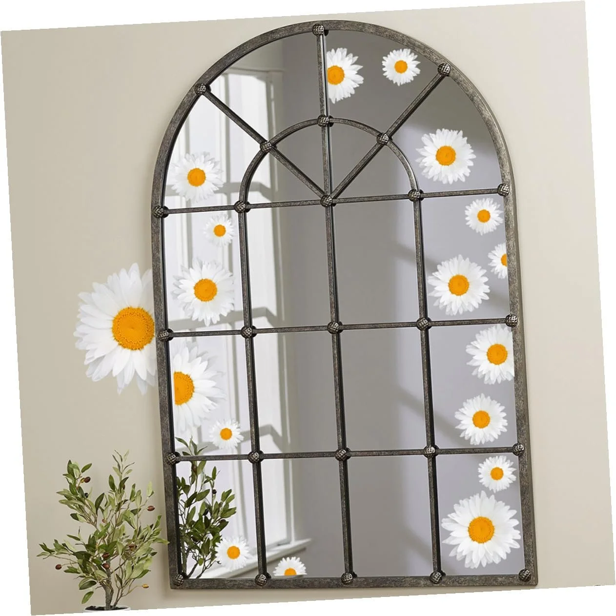 Наклейка на стіну White Small Flowers Квіти Самоклеюча Білий, фото №3