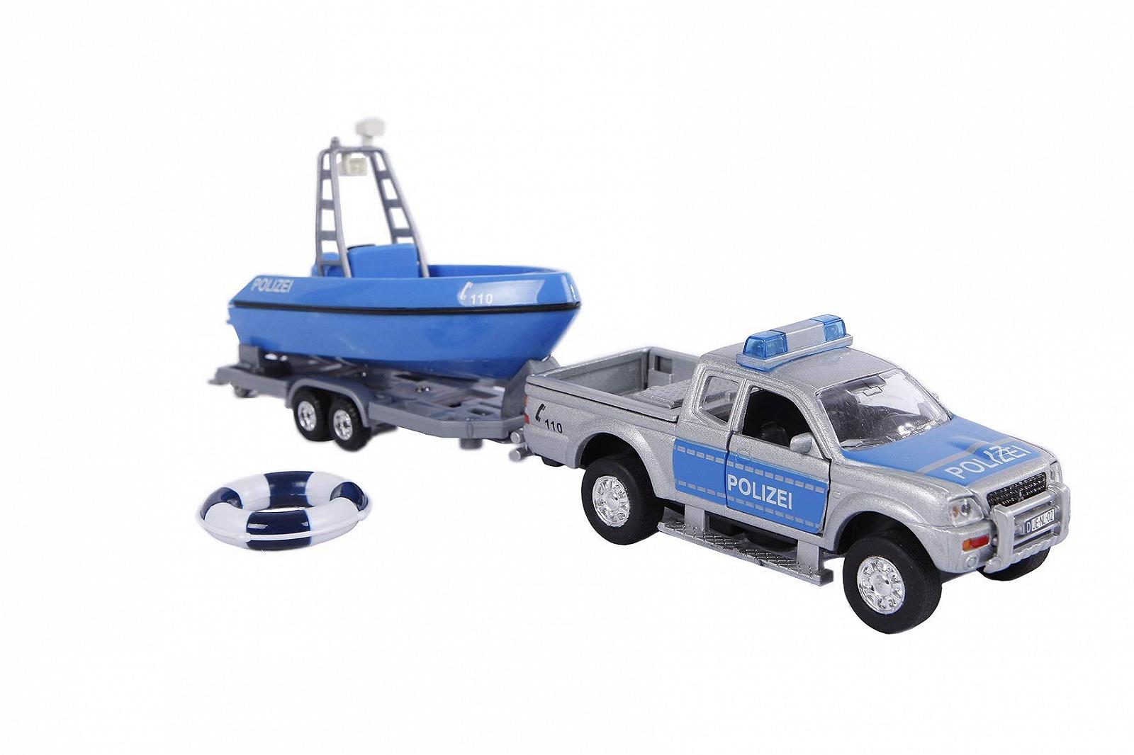 Ван Манен 2-Play Traffic Die Cast Поліція L200 Поліцейська машина Прицеп Рятувальний човен Pull Back, фото №1 Ван Манен 2-Play Traffic Die Cast Поліція L200 Поліцейська машина Прицеп Рятувальний човен Pull Back, фото №1