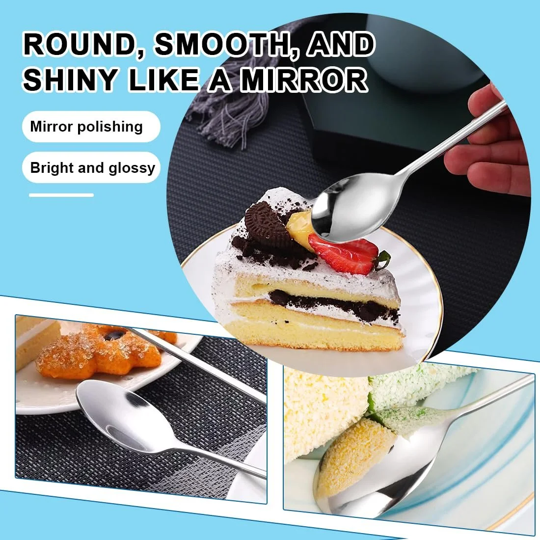 Набір з 4 ложок для еспресо з нержавіючої сталі (у формі серця та зірки), фото №4