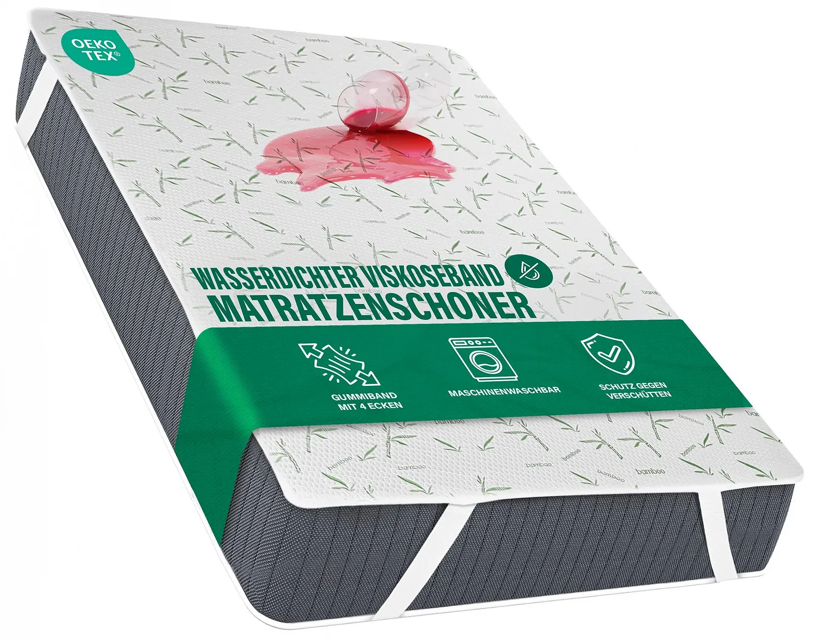 Наматрацник Utopia Bedding 140 x 200 x 30 см Водонепроникний М'який віскозний з еластичними кутовими ремінцями Oeko-Tex сертифікований дихаючий, фото №1