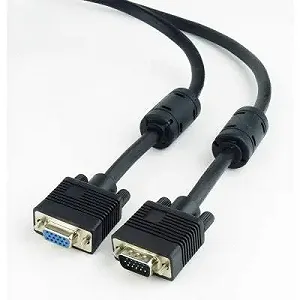 Кабель мультимедийный VGA M/F 1.8m Cablexpert (CC-PPVGAX-6B) - Фото 1