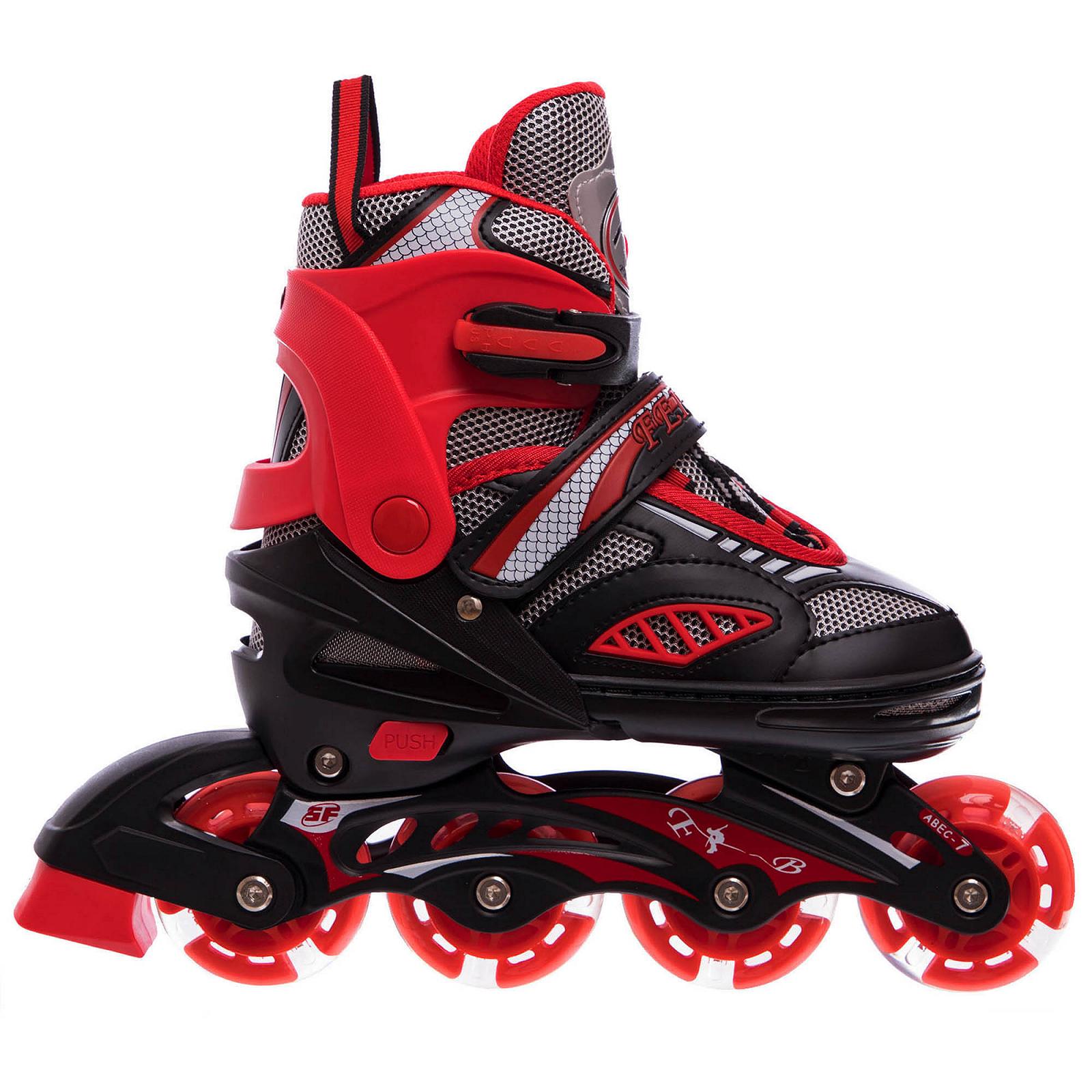 Роликовые коньки раздвижные JINGFENG SK-189 р-р S 31-34 Красный-Черный, фото №1 Роликовые коньки раздвижные JINGFENG SK-189 р-р S 31-34 Красный-Черный, фото №1