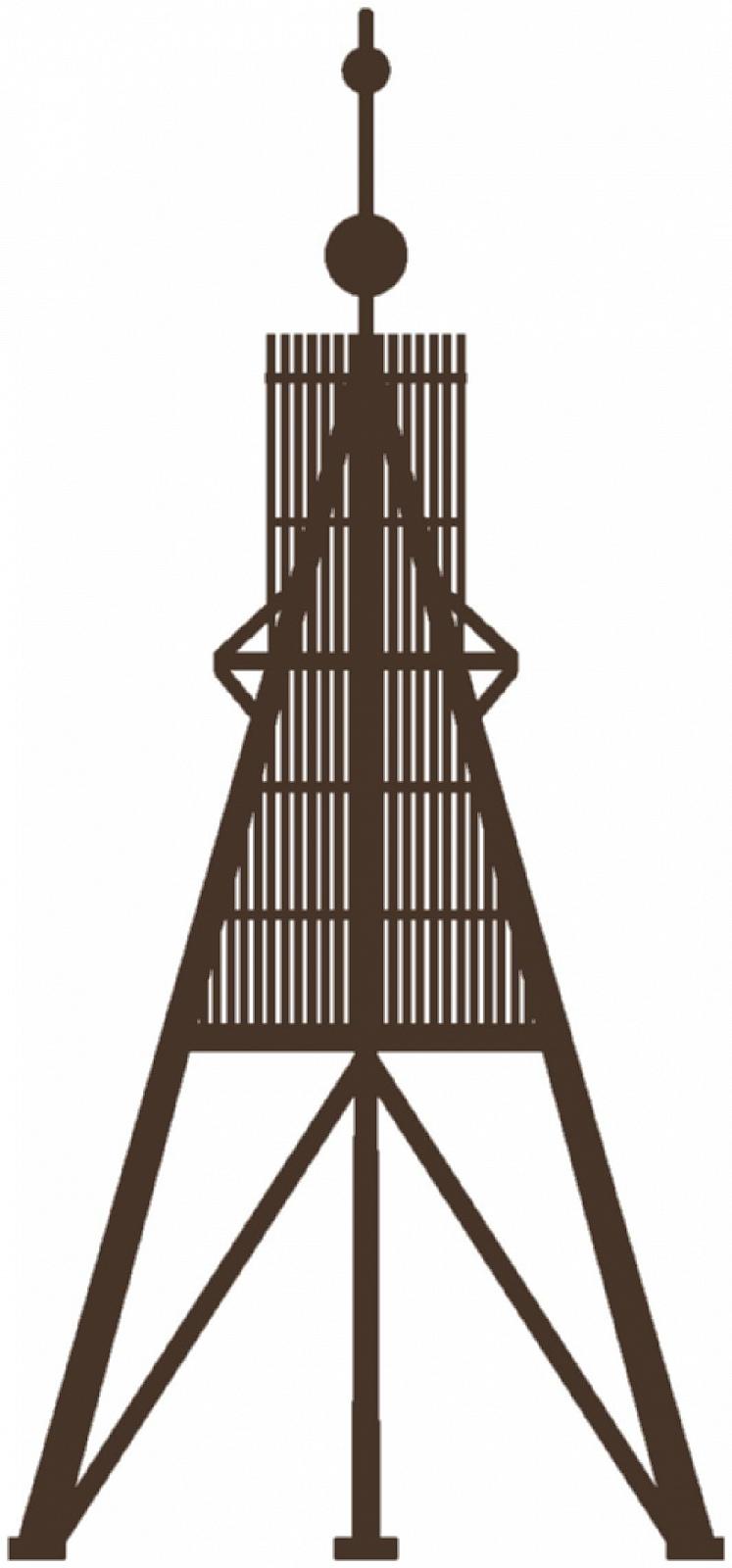 Наклейка на стіну Samunshi Kugelbake Cuxhaven 46 x 100 см Brown, фото №1