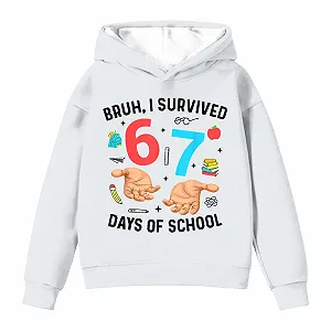 Дитячий Пуловер з капюшоном 67 Numbers Довгий рукав Зимовий synthetic.ua - Фото 1