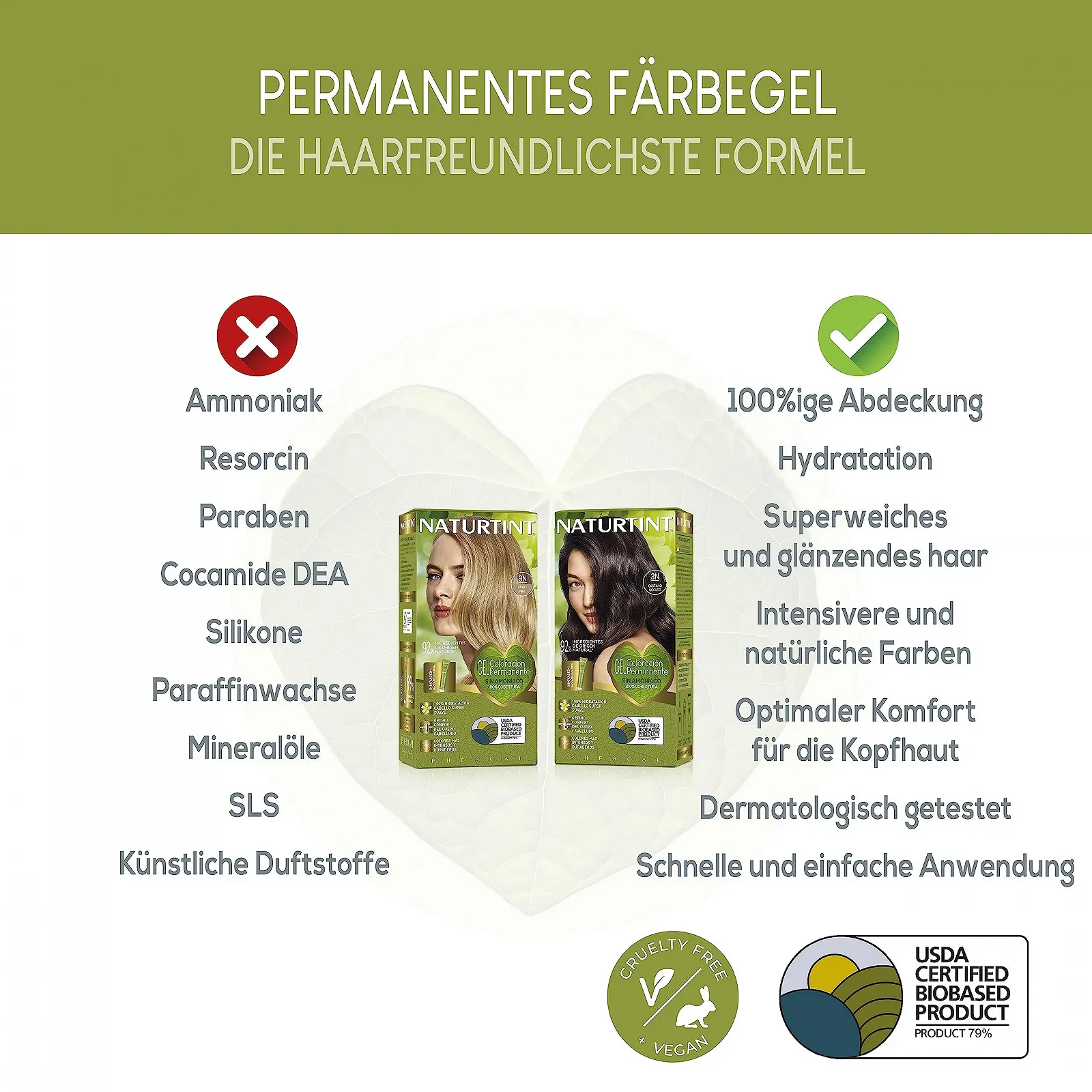 Краска для волос Naturtint Без аммиака с высоким содержанием натуральных ингредиентов 170 мл (x3), фото №3 Краска для волос Naturtint Без аммиака с высоким содержанием натуральных ингредиентов 170 мл (x3), фото №3