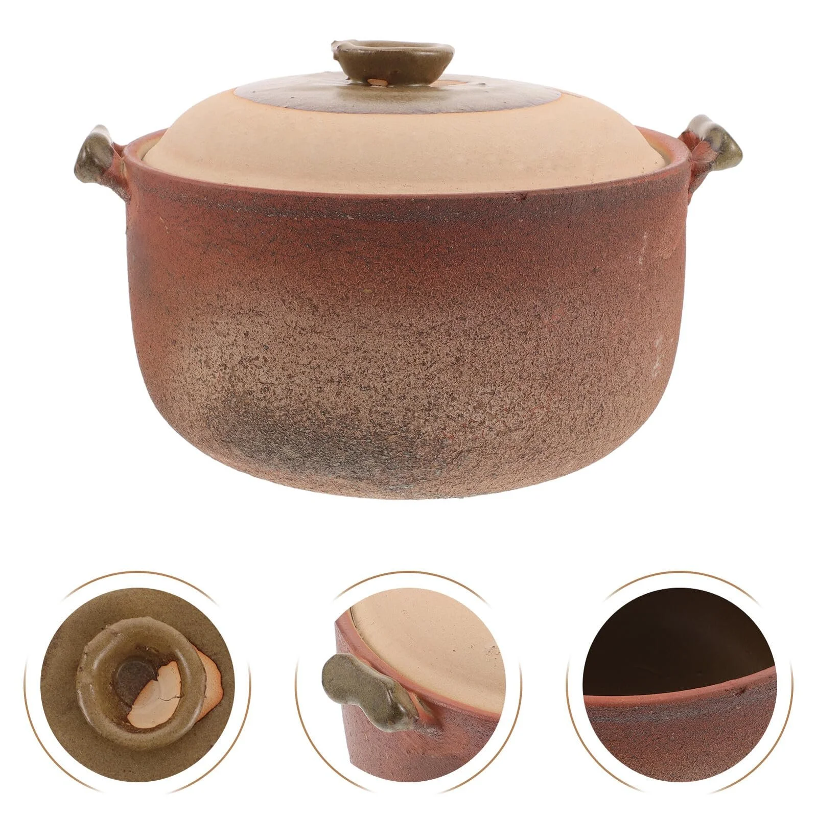 Глиняный горшок терракотовый с крышкой большой, фото №8