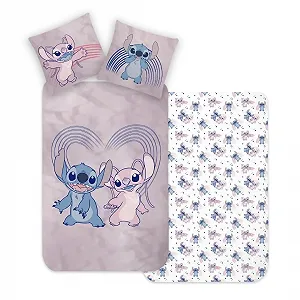 Постельное белье Stitch Фланель Хлопок 135 x 200 см, 80 x 80 см - Фото 1