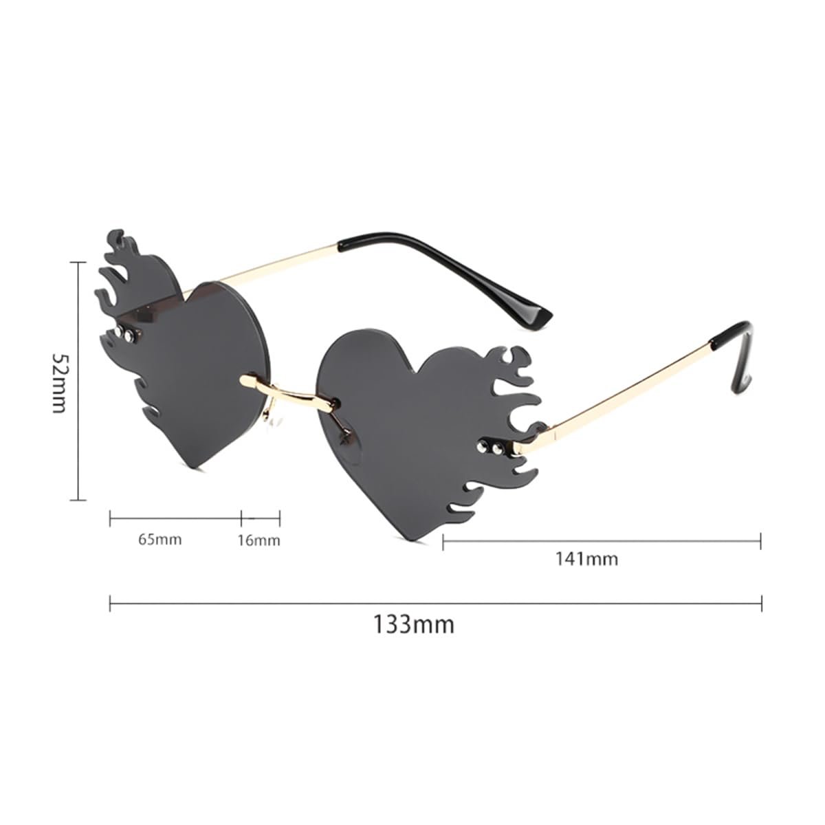 Солнцезащитные Очки Сердцевидные Без Оправы ANCLLO (2 Цвета), фото №7