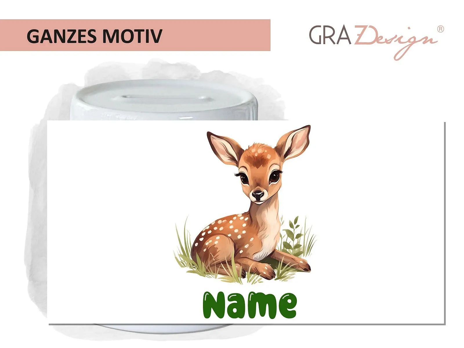 Скарбничка GRAZDesign Оленятко Керамічна, фото №2