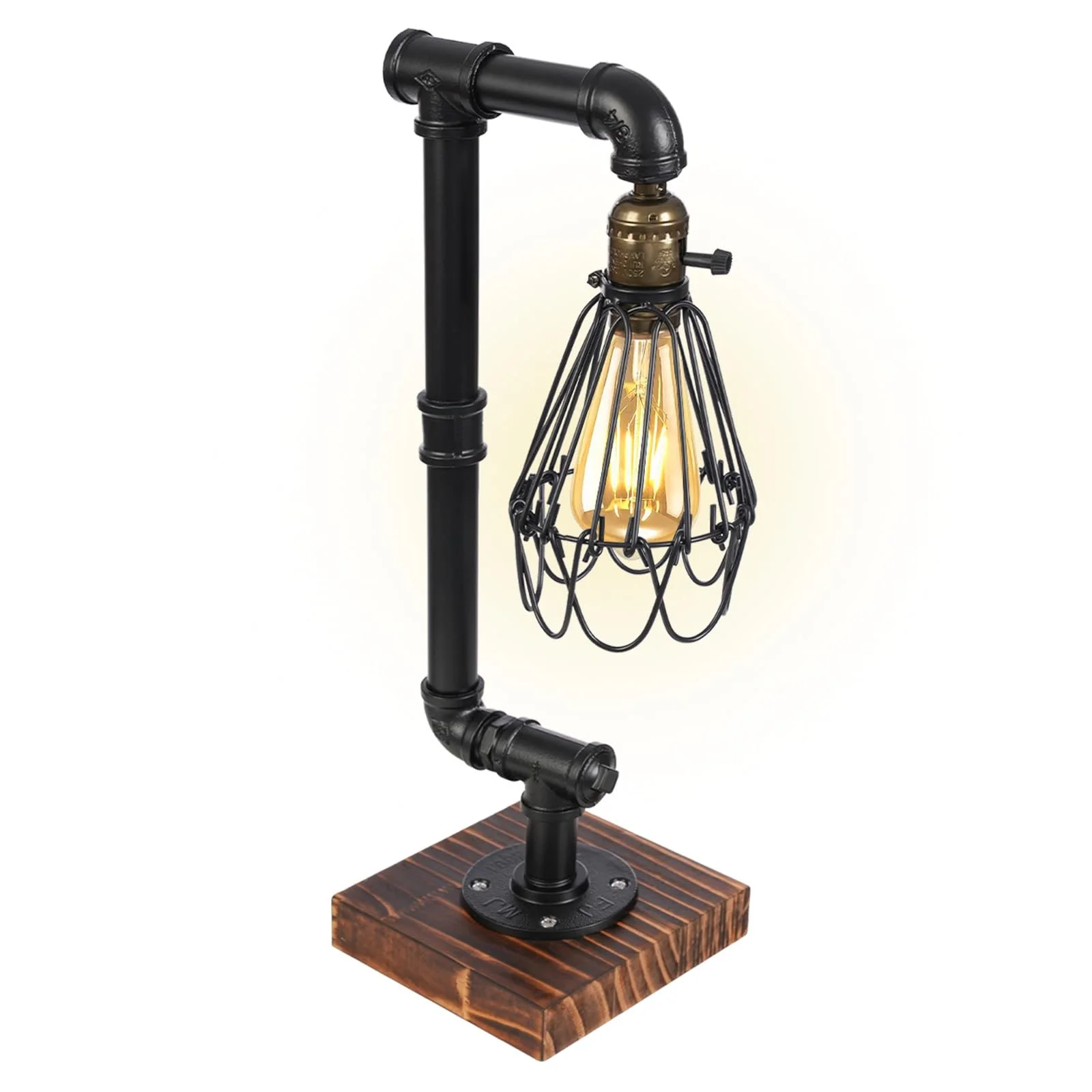 Настільна лампа Vintage 18 x 15 x 46 см Димер Чорна, фото №1