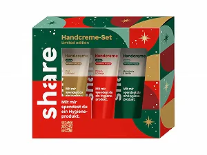 Купить Крем для рук share Набор Рождественский 2025 (6 x 3 x 30 мл) Кокос, Ваниль, Корица, Миндаль, Персик и Апельсин - Фото 1 Крем для рук share Набор Рождественский 2025 (6 x 3 x 30 мл) Кокос, Ваниль, Корица, Миндаль, Персик и Апельсин - Фото 1
