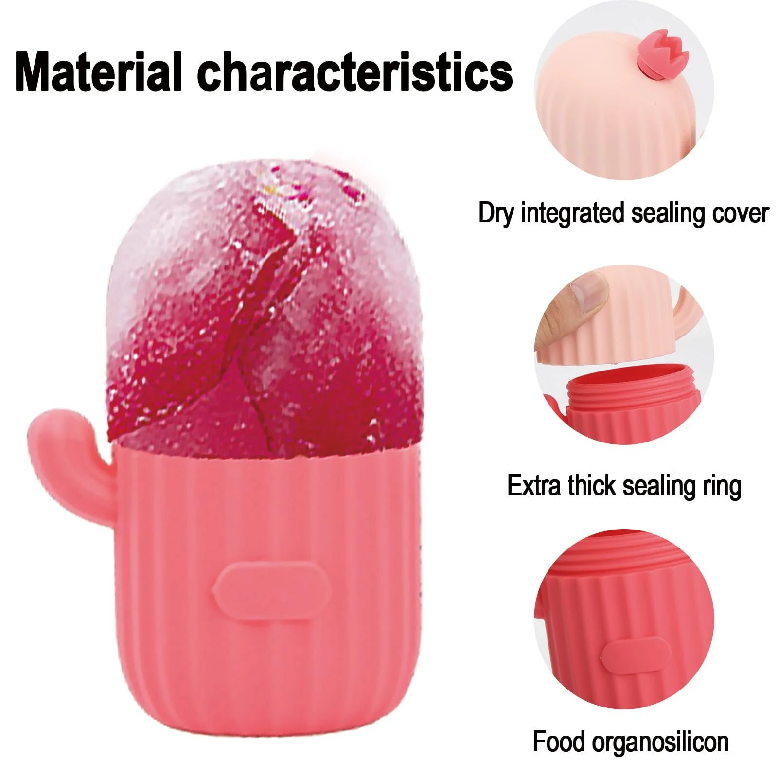 Кріоролер для обличчя Ice Face Roller силіконовий для звуження пор, фото №4