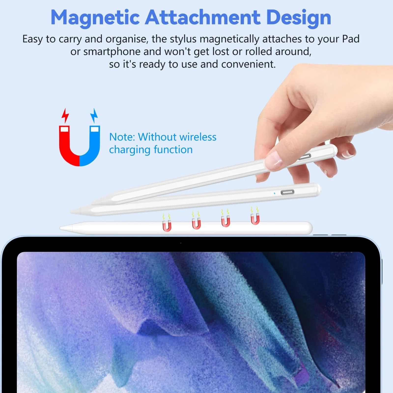Стилус KISSLEAF Universal Tablet Stylus Pen 1.5 mm 5 Tips Quick Charge Magnetic, фото №5 Стилус KISSLEAF Universal Tablet Stylus Pen 1.5 mm 5 Tips Quick Charge Magnetic, фото №5