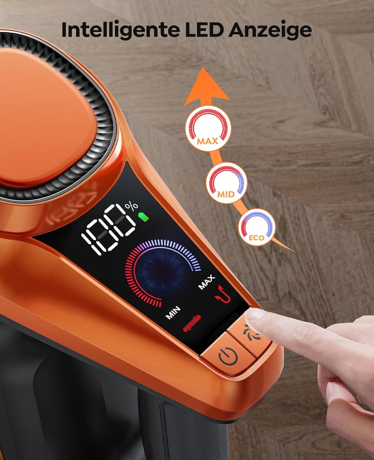 Бездротовий пилосос Fieety Ultra 8 Orange, фото №4