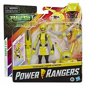 Фигурки Hasbro Power Rangers Beast Morphers Yellow Ranger & Morphin Jax Beastbot E8087 15 см synthetic.ua - Фото 1